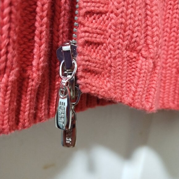 Esprit coral colored cotton long-sleeve sweater - Picture 2 of 7